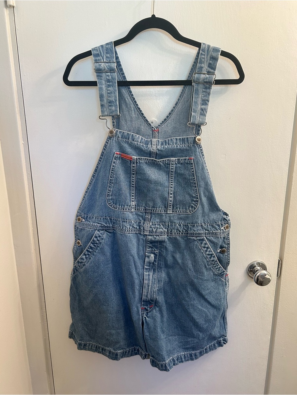 Vintage Ikeda Denim Short Overalls - Light Blue